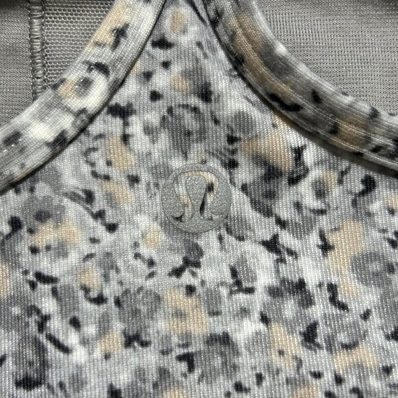 Lululemon 8 Power Y Tank Top Racerback Petite Fleur Silver Spoon Animal Print - Picture 8 of 10